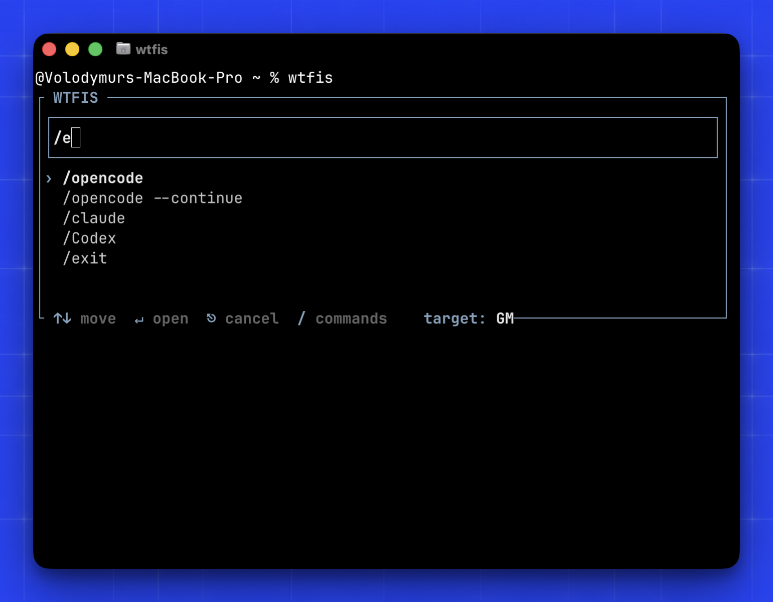 WTFIS command shortcuts for finding directories