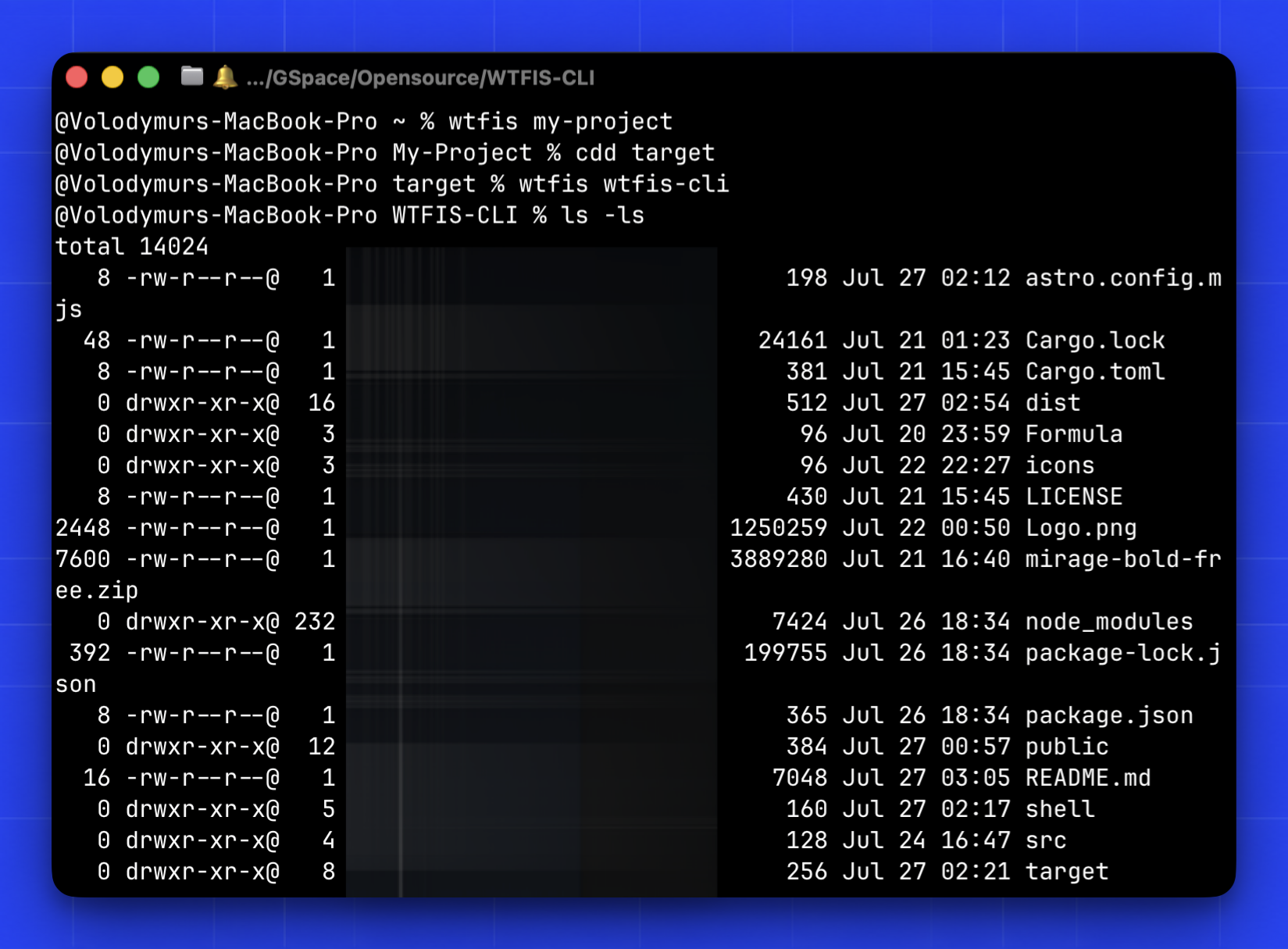 Terminal commands using wtfis and cdd to move between folders