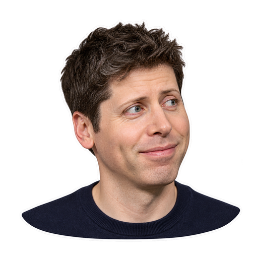 Satirical Sam Altman portrait